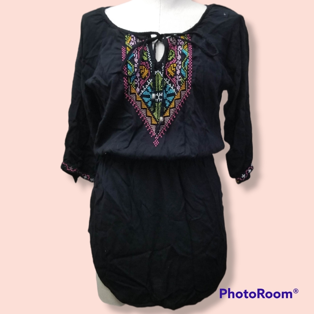 Pattern Tie Front Shirt